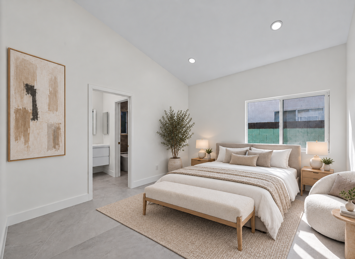Bedroom: empty → furnished interior